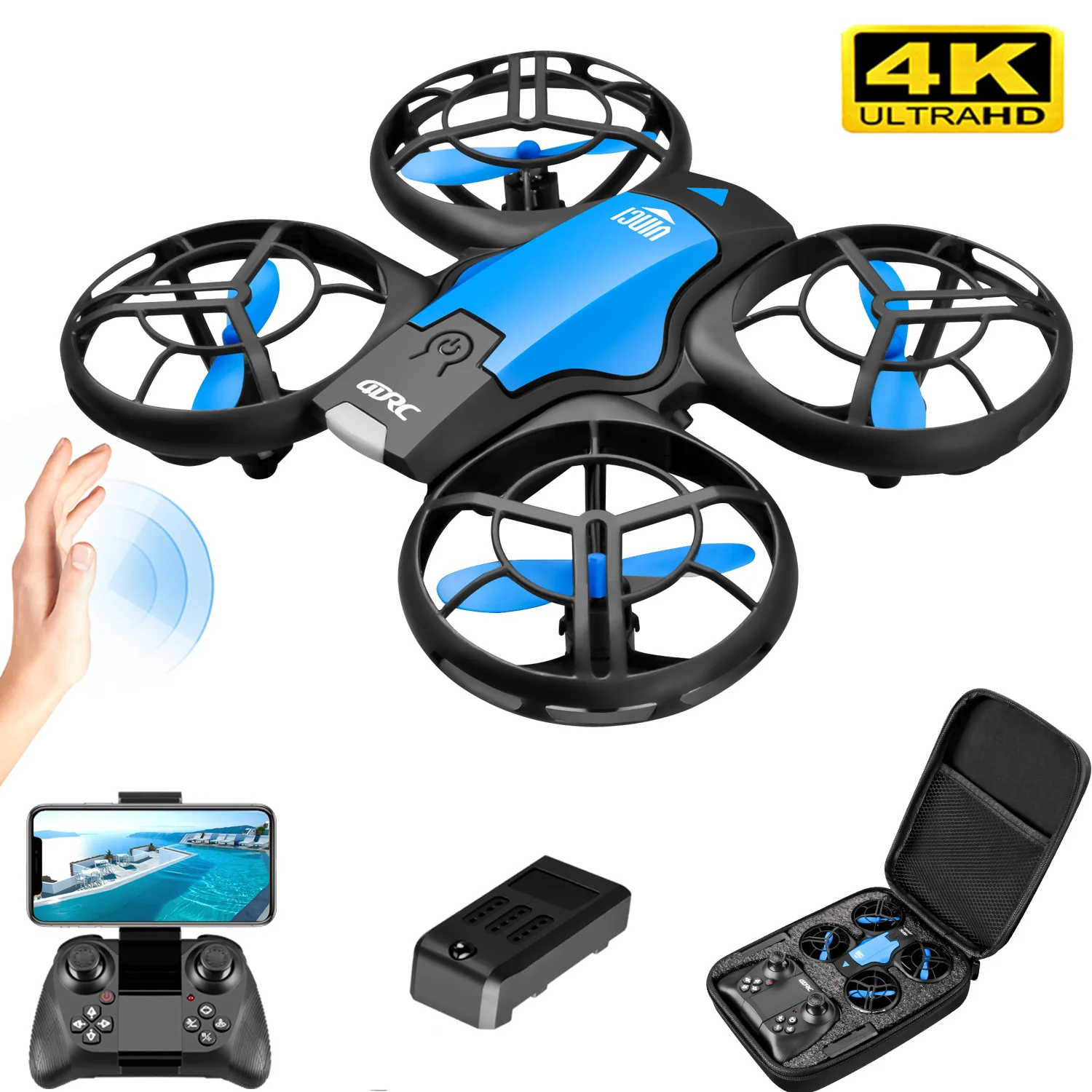 V8 New Mini Drone 4K Professio - Drone Controller Screen recension och pris