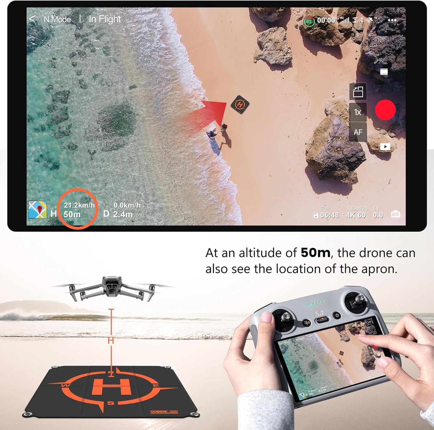 STARTRC Drone Landing Pad, Uni - Drone Strobe Light recension och pris